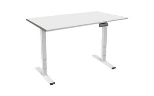 Table Contini RAL 9016 1,6 x 0,8 m blanc avec plateau gris