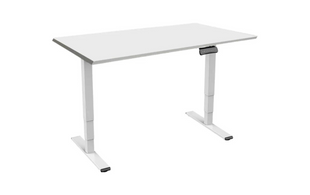Table Contini RAL 9016 1,8 x 0,8 m blanc avec plateau gris