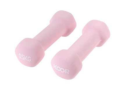 KOOR Kurzhantel-Set 0.5 kg, Rosa