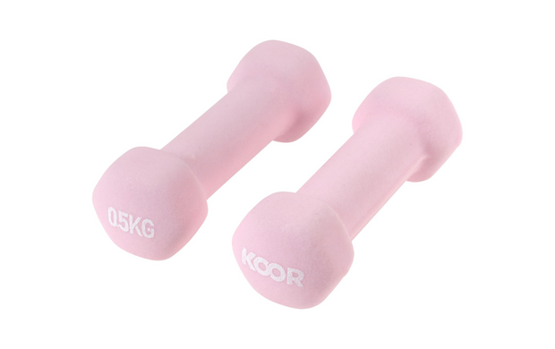 Ensemble d'haltères KOOR 0,5 kg, rose