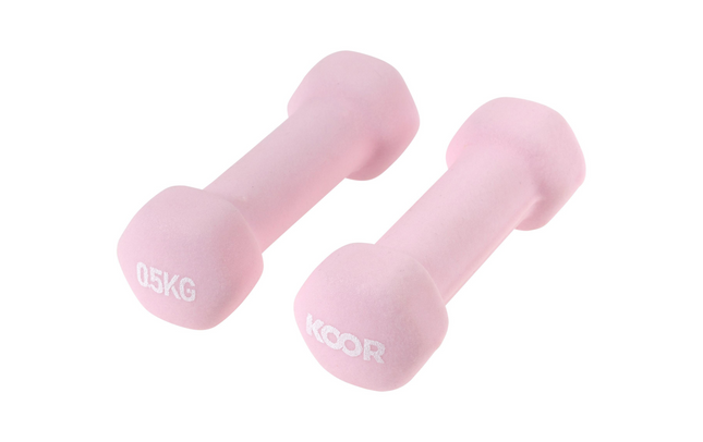 KOOR Kurzhantel-Set 0.5 kg, Rosa