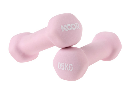 KOOR Kurzhantel-Set 0.5 kg, Rosa