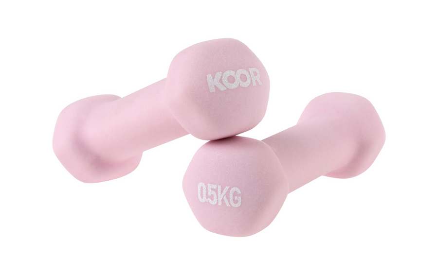 KOOR dumbbell set 0.5 kg, pink
