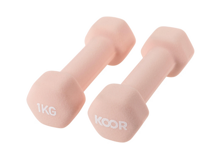 KOOR Kurzhantel-Set 1 kg, Caramel