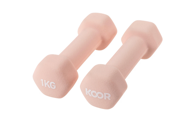 KOOR Kurzhantel-Set 1 kg, Caramel