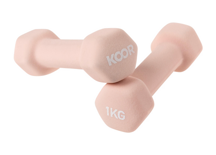 KOOR Kurzhantel-Set 1 kg, Caramel