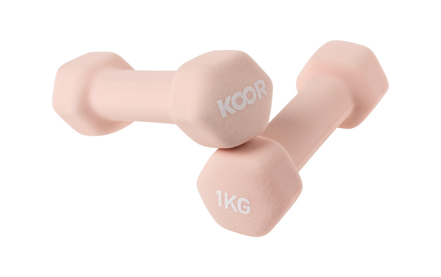KOOR dumbbell set 1 kg, caramel