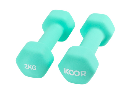 KOOR Kurzhantel-Set 2 kg, Mint