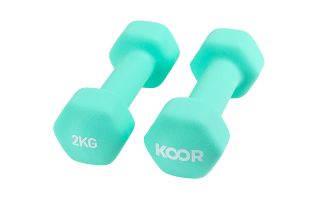 KOOR set d'haltères 2 kg, menthe