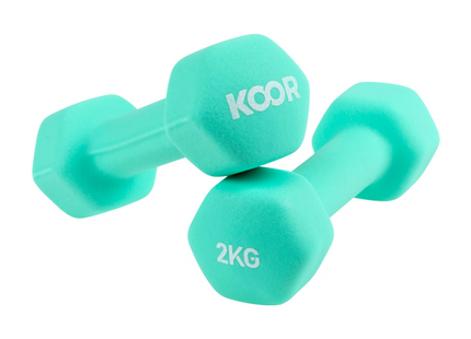 KOOR Kurzhantel-Set 2 kg, Mint