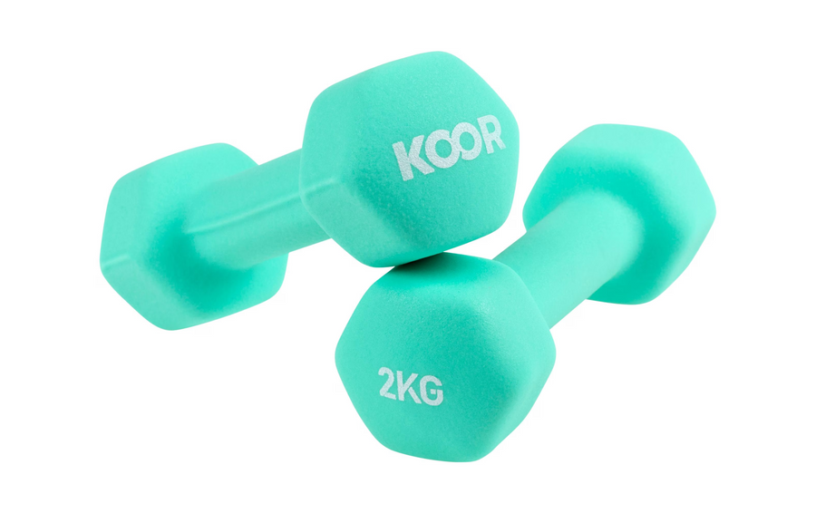 KOOR Kurzhantel-Set 2 kg, Mint