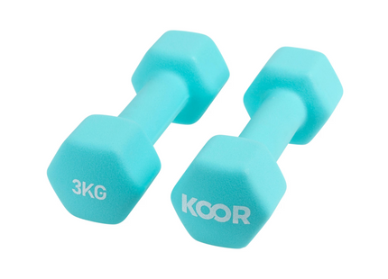 KOOR Kurzhantel-Set 3 kg, Blau