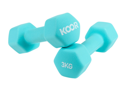 KOOR Kurzhantel-Set 3 kg, Blau