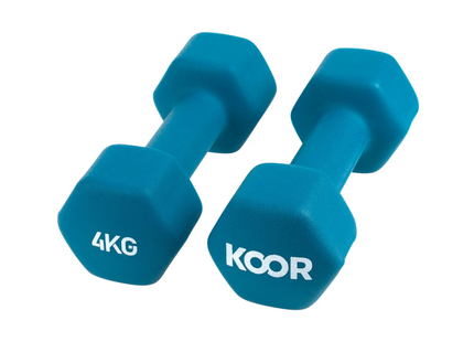 KOOR Kurzhantel-Set 4 kg, Türkis