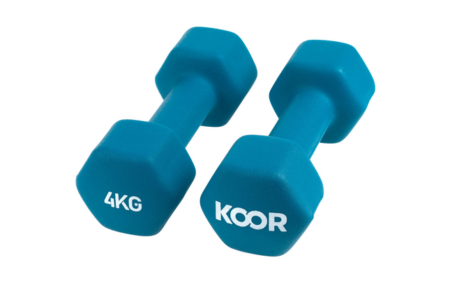 KOOR Kurzhantel-Set 4 kg, Türkis