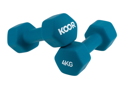 KOOR Kurzhantel-Set 4 kg, Türkis