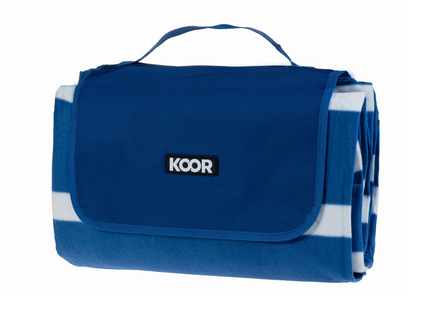 KOOR Picknickdecke Stripes blue 200 x 200 cm