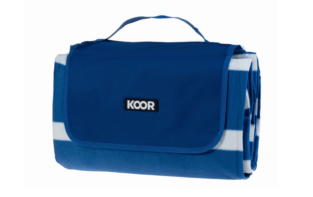 KOOR Picknickdecke Stripes blue 200 x 200 cm