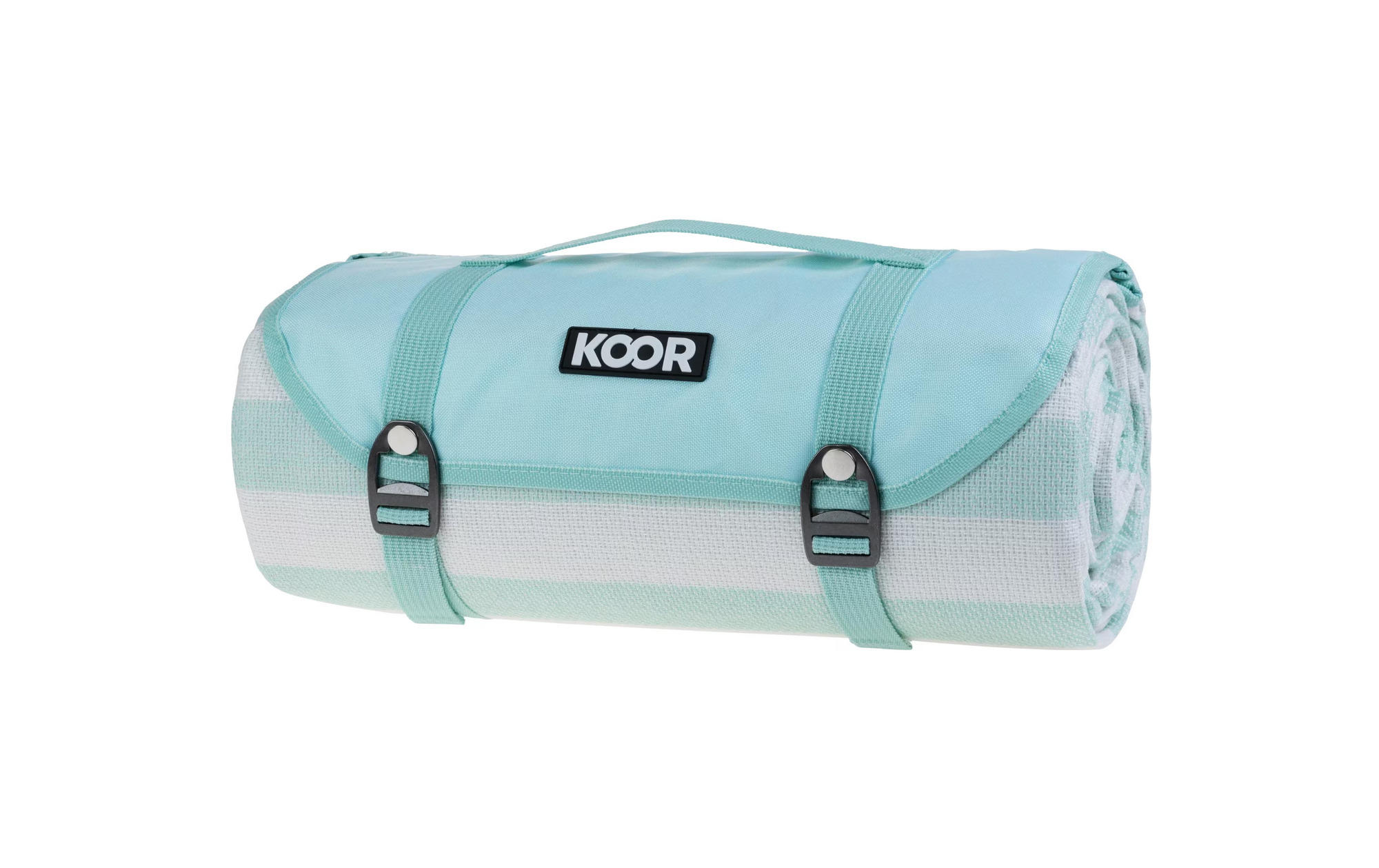 KOOR Coperta da picnic Stripes Mint 200 x 300 cm