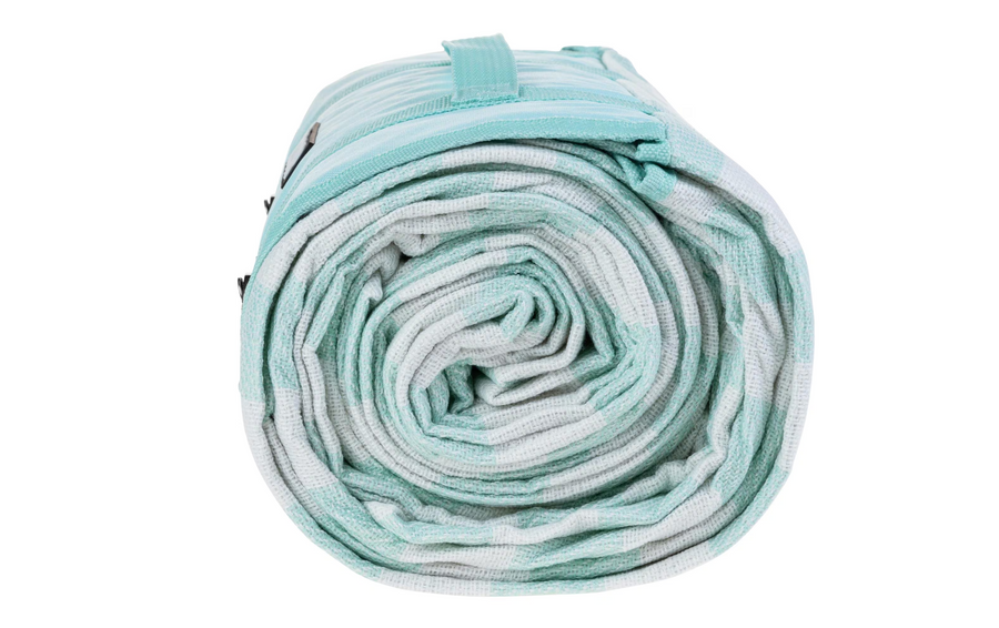 KOOR Coperta da picnic Stripes Mint 200 x 300 cm