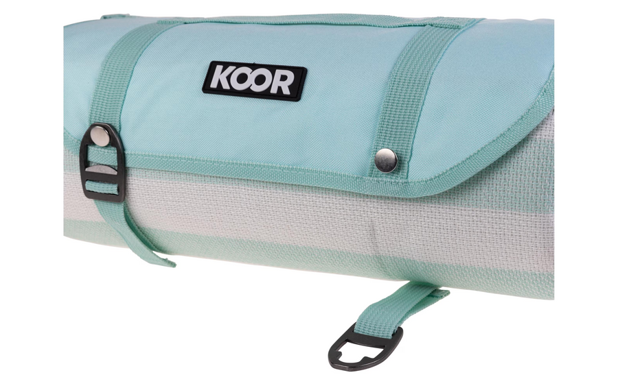 KOOR Coperta da picnic Stripes Mint 200 x 300 cm