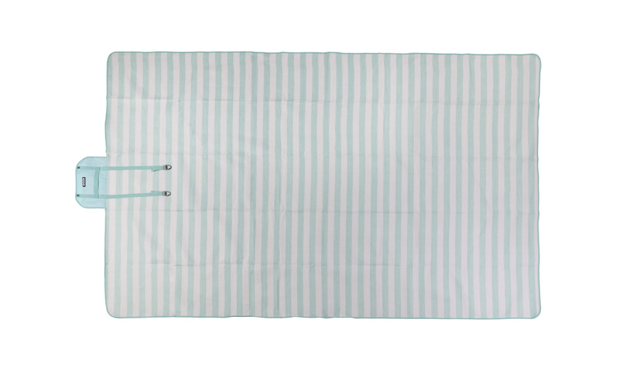 KOOR Coperta da picnic Stripes Mint 200 x 300 cm