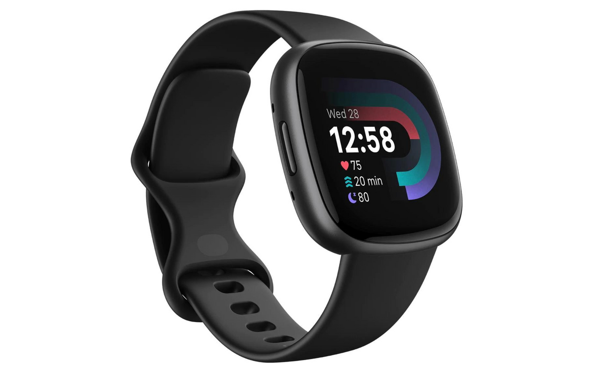 Fitbit GPS-Sportuhr Versa 4 Smartwatch Schwarz/Schwarz