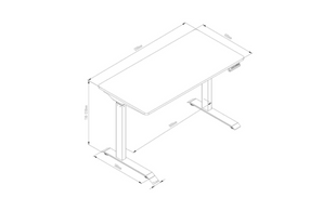 Table Contini 120 x 60 cm, avec plateau, blanc
