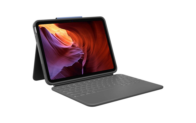 Logitech Tablet Tastatur Cover Rugged Folio iPad 10.9" (10. Gen.), Schwarz