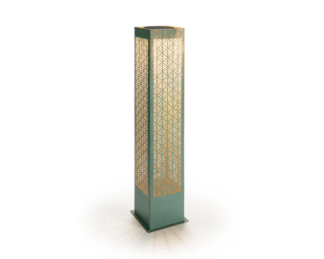 STT Windlicht Solar Antic Pillar Sofia, 78 cm, Aqua