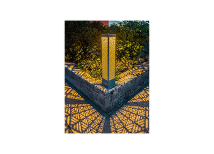 STT Windlicht Solar Antic Pillar Sofia, 78 cm, Aqua