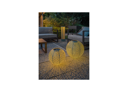 STT Windlicht Solar Antic Pillar Sofia, 78 cm, Aqua