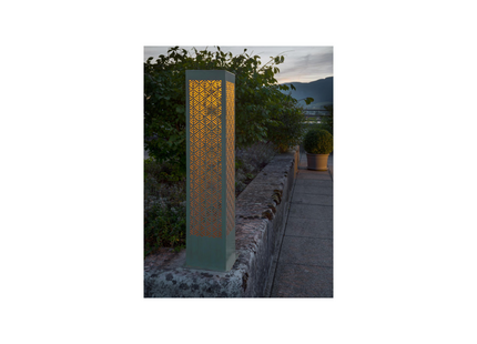 STT Windlicht Solar Antic Pillar Sofia, 78 cm, Aqua