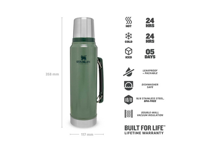 Stanley 1913 Thermosflasche Classic 1000 ml, Grün
