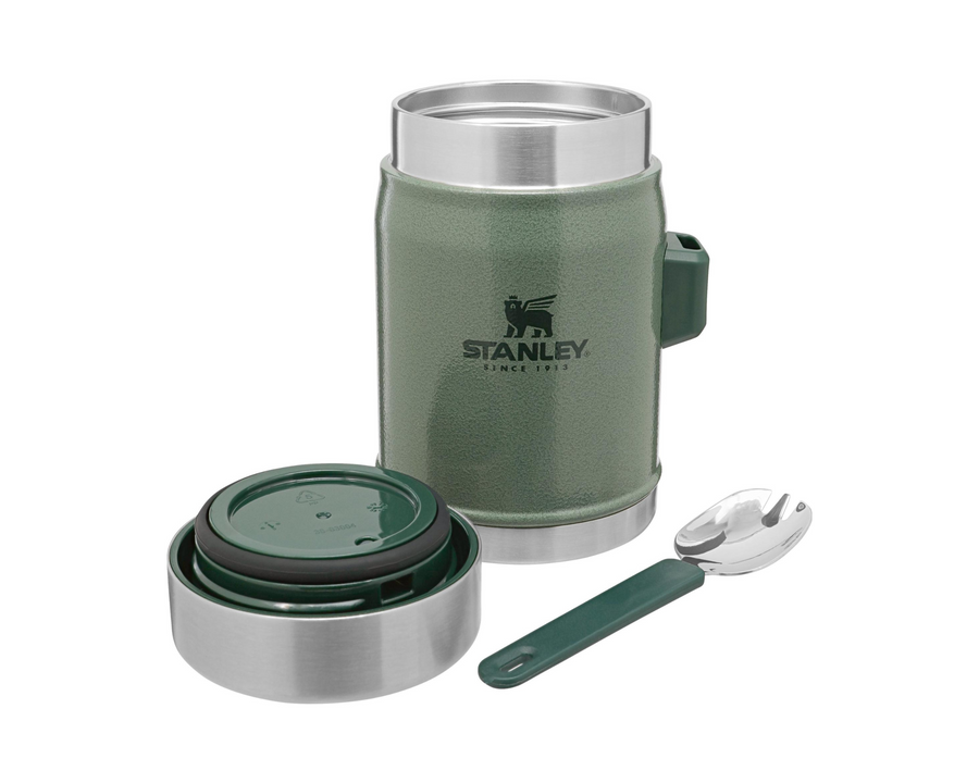 Stanley 1913 Thermo Food Container Legendary Food Jar + Spork 0.4 l, Green