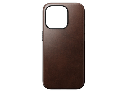 Nomad Back Cover Modern Leather Horween iPhone 15 Pro Rostbraun