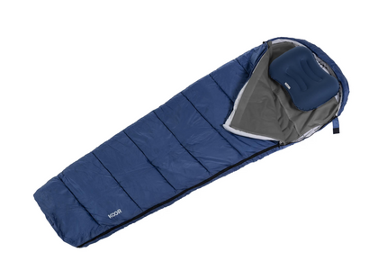 KOOR Sleeping Bag, Sleeping Bag Liner and Travel Pillow Set Blue