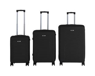 KOOR Manille ensemble de valises de voyage 3 pièces, noir