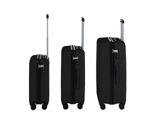 KOOR Manille ensemble de valises de voyage 3 pièces, noir