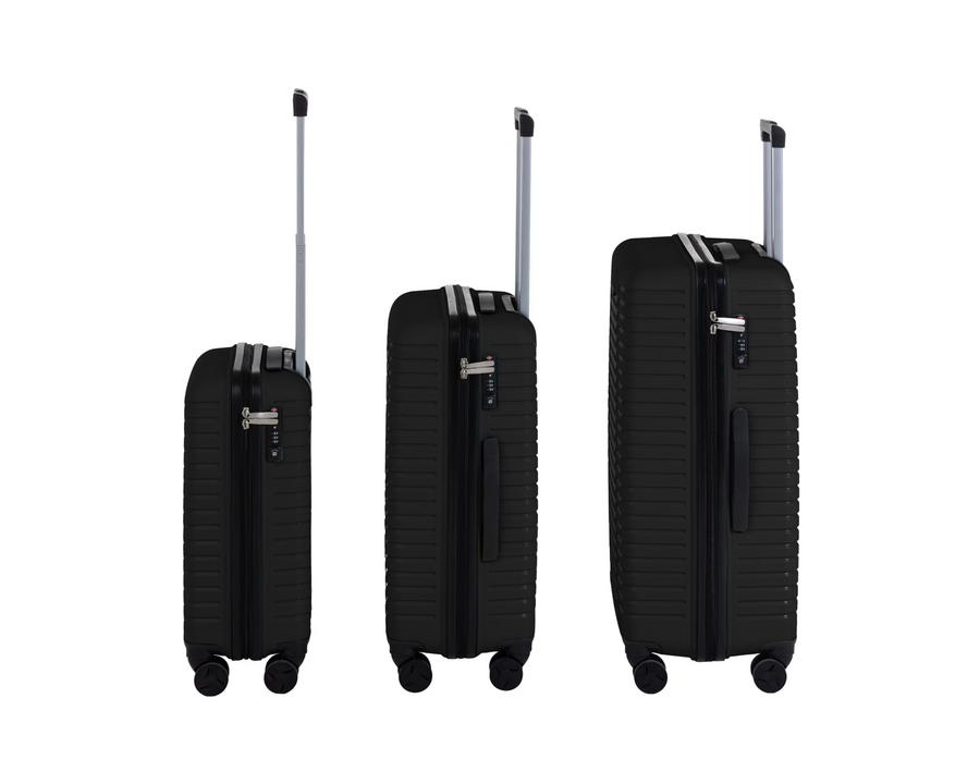 KOOR Set di valigie da viaggio Manila 3 pezzi, nero