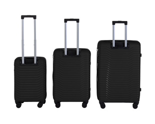 KOOR Manille ensemble de valises de voyage 3 pièces, noir