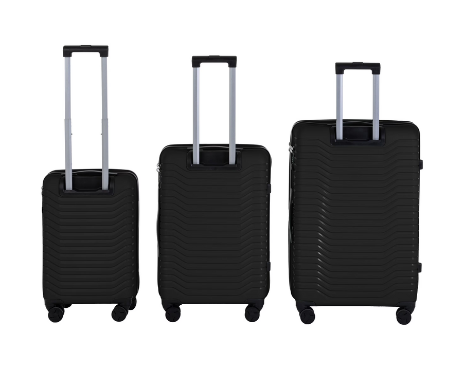KOOR Set di valigie da viaggio Manila 3 pezzi, nero