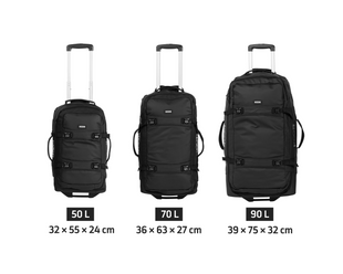 KOOR Reisekoffer Jiibs 70 L, Schwarz