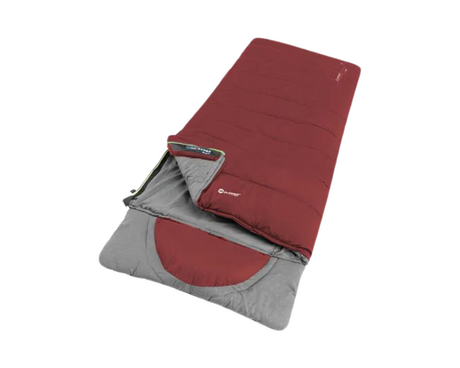 Sac de couchage Outwell Contour Lux polyester, rouge foncé