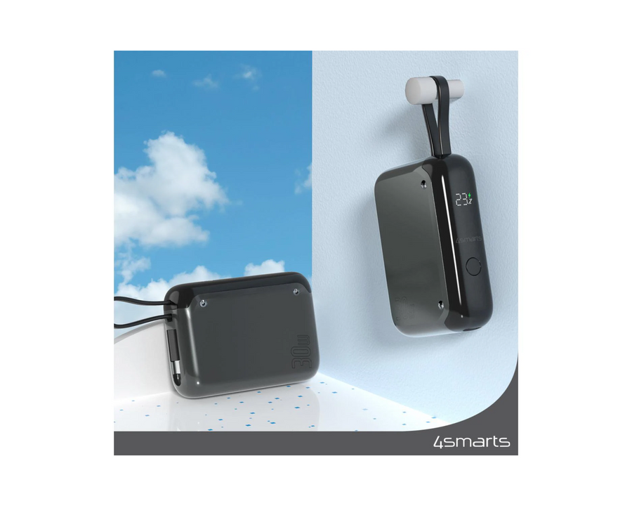 4smarts Power bank Pocket 10000 mAh, Grigio siderale