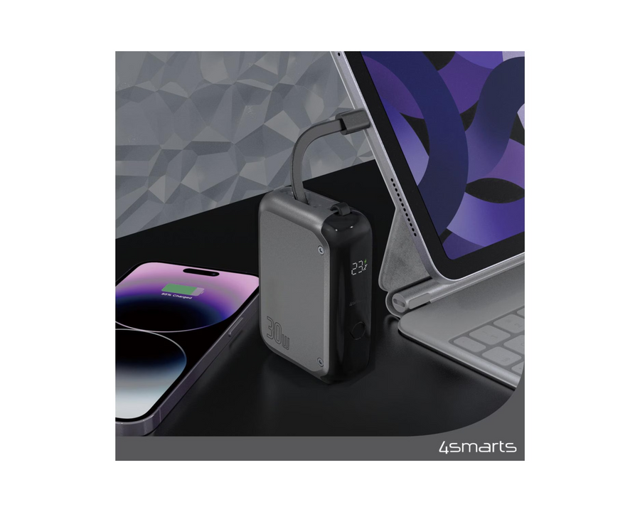 4smarts Power bank Pocket 10000 mAh, Grigio siderale