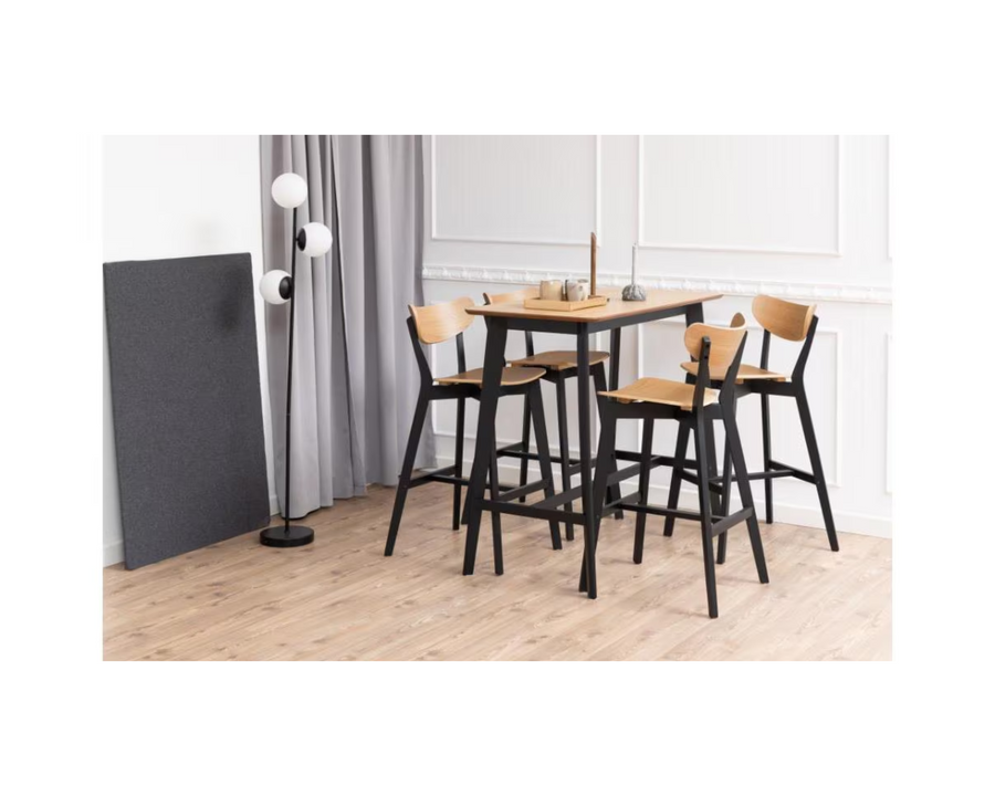 AC Design Tavolo da bar Roxby Marrone/Nero