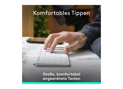 Logitech Tastatur Keys-To-Go 2 Pale grey