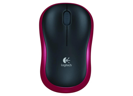 Logitech Mouse M185 Wireless, Red-Black