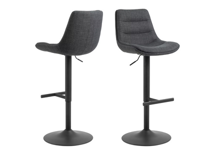 AC Design Barhocker Adisa 2 Stück, 47 x 95 cm, Dunkelgrau